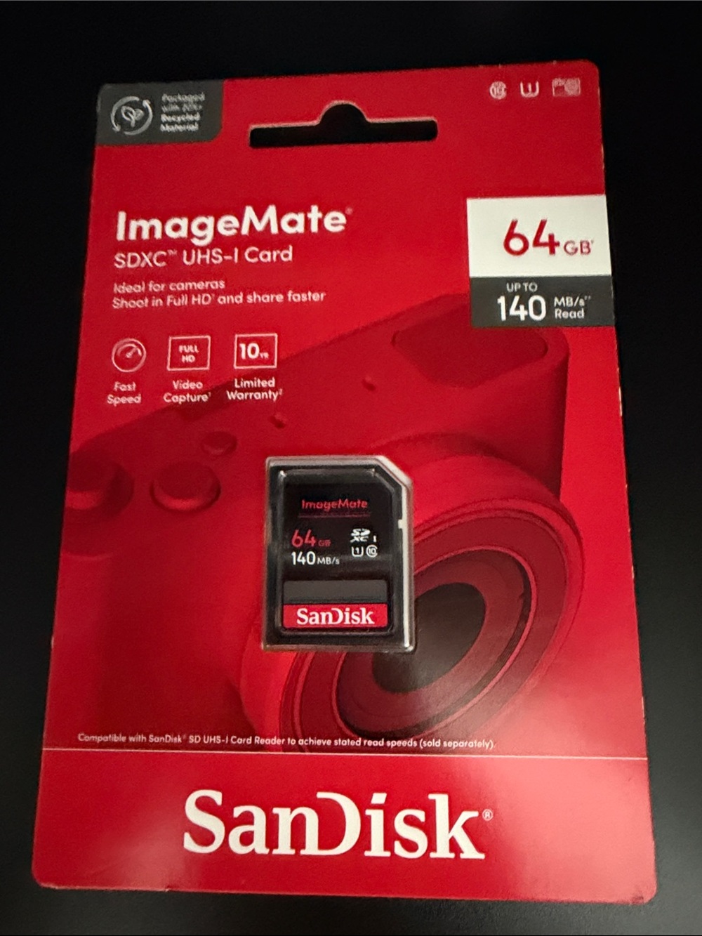 Sandisk 64GB SDXC UHS-I Memory Card